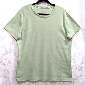 Cotton Pastel Green Ultimate Tee Shirt 2X Short Sleeve Crew Neck Casual Basics